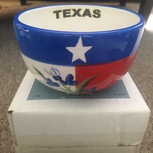 Texas Salad Bowl with Decal Handmade by New Marco Polo Inc.